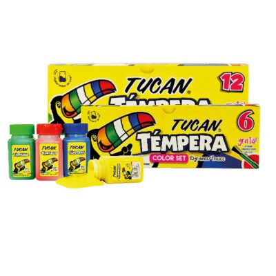 Tempera Tucán Solida en Barra 12 Colores